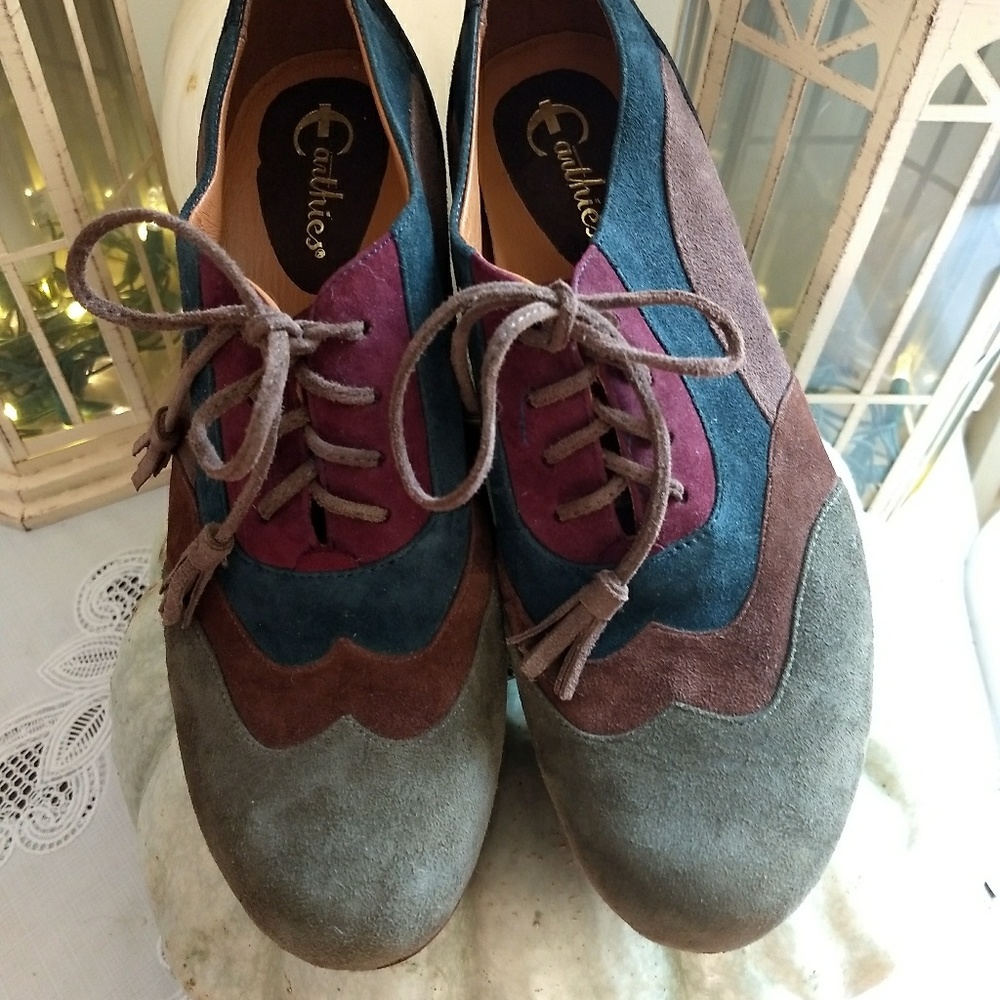 Awesome Earthies "skellig" platform oxfords 8B